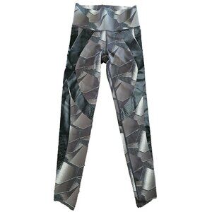 Under armour Compression Leggings Womens XS Perpetual Power Print Gray Running